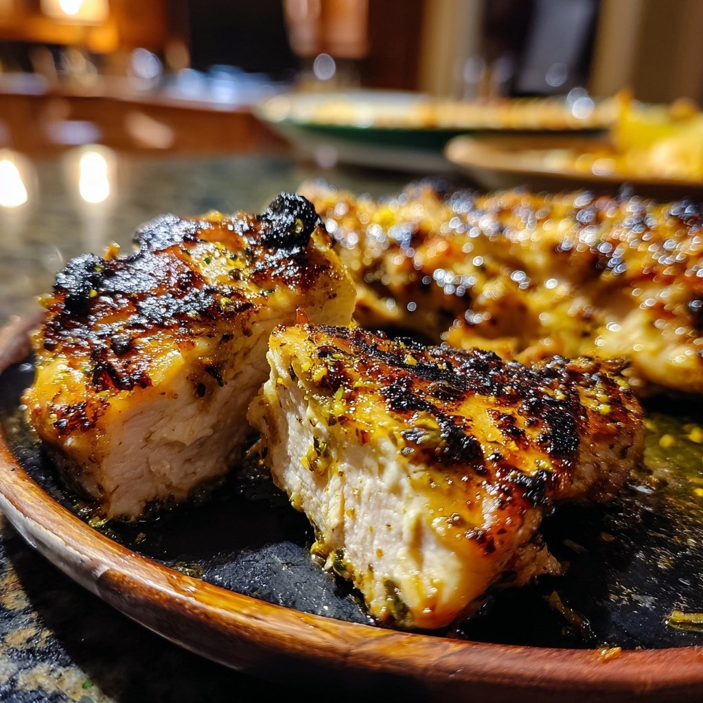 Gegrilltes Knoblauch Zitronen Hähnchen