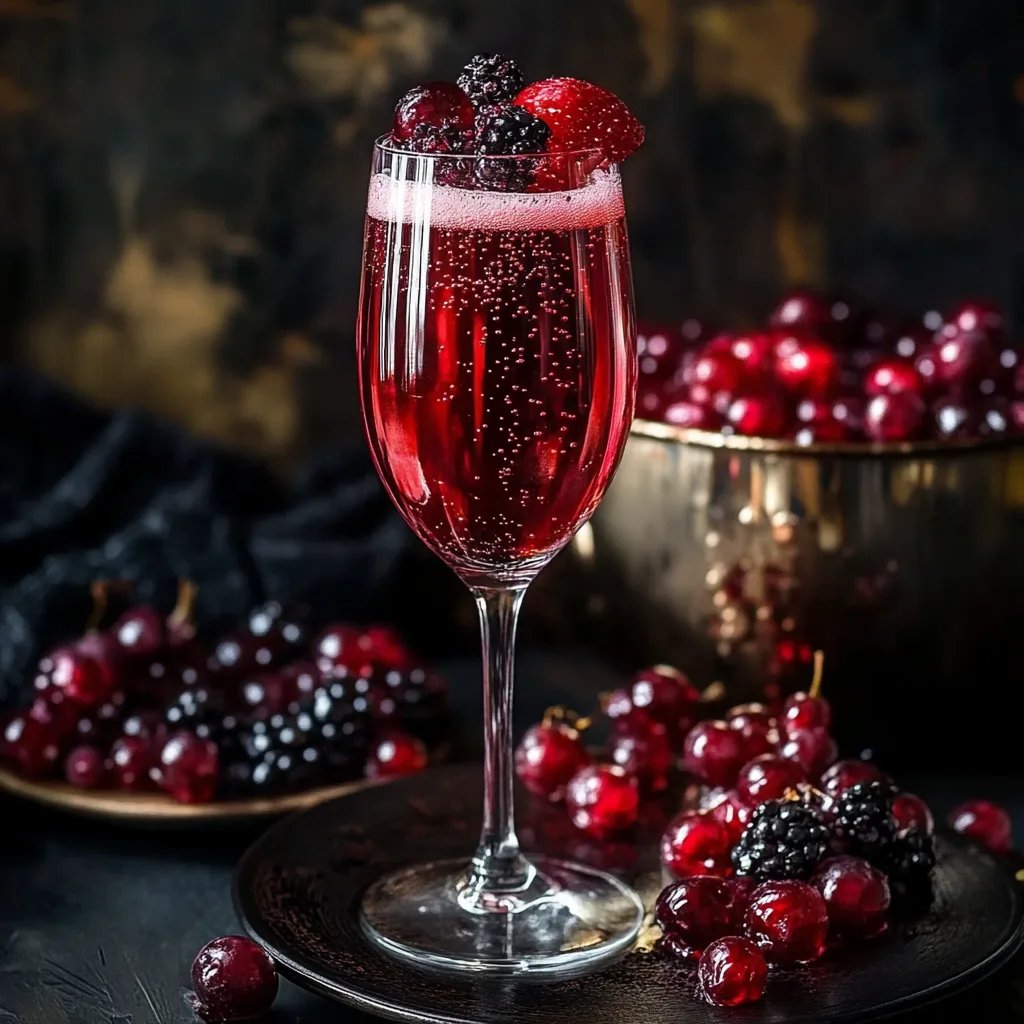 Vampire’s Kiss Champagne Cocktail