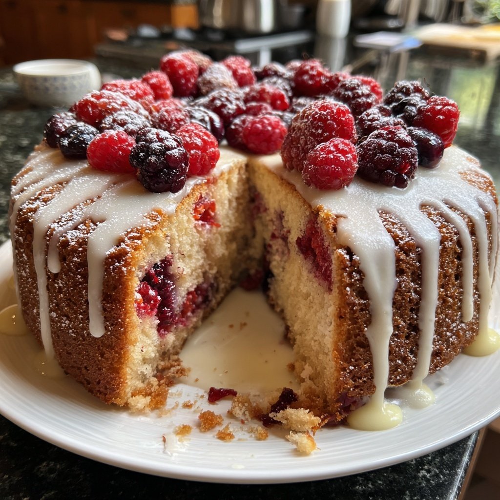 Geburtstagskuchen mit Beeren