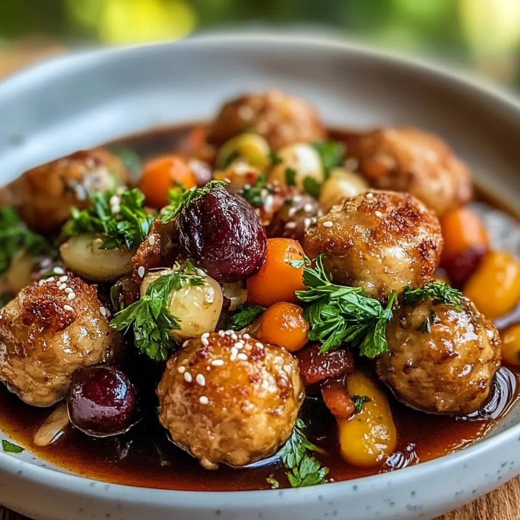 Fleischbällchen mit Gemüse