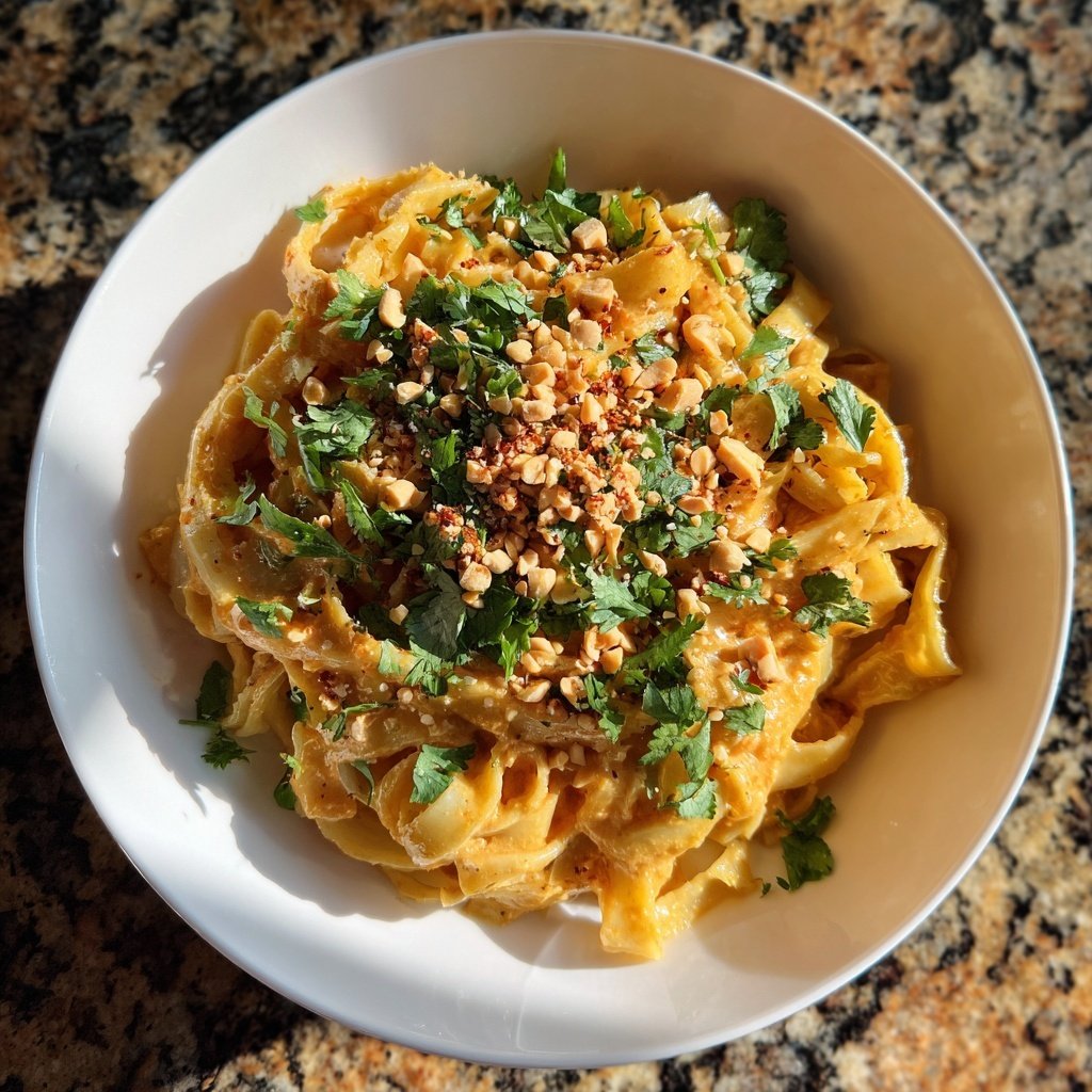 Reisnudeln mit Erdnusssauce