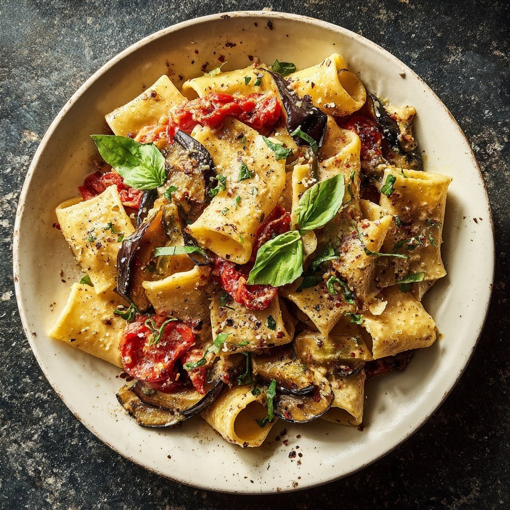 Internationale Küche Italienische Pasta alla Norma