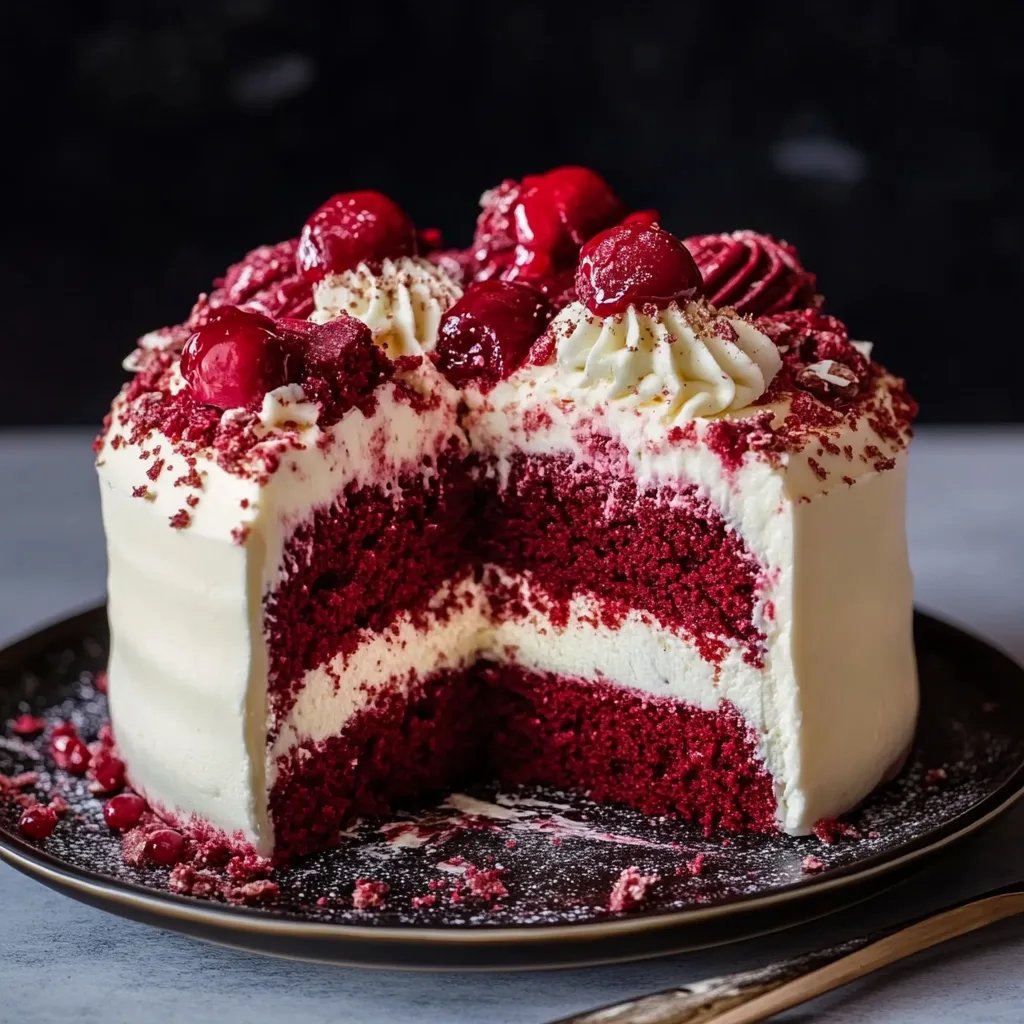 Red Velvet Cheesecake Cake