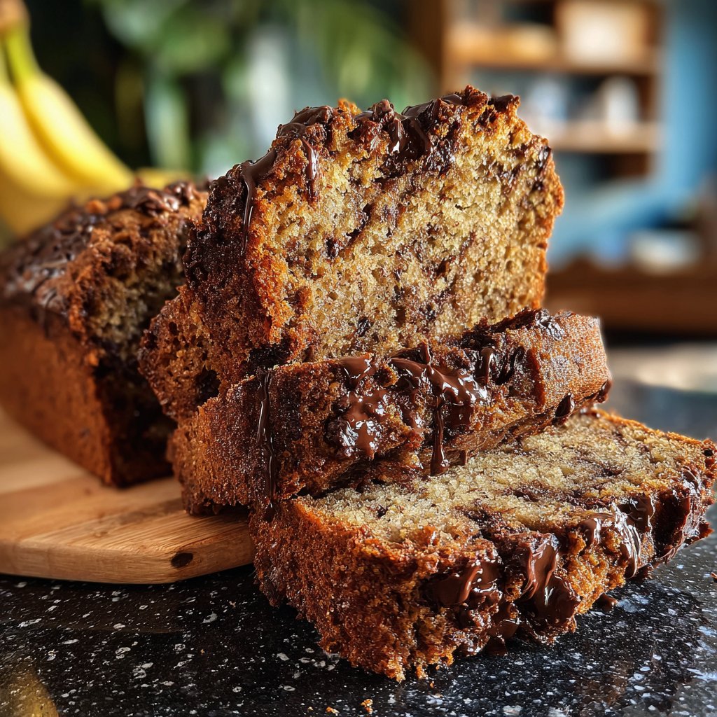 Bananenbrot mit Schoko-Drops