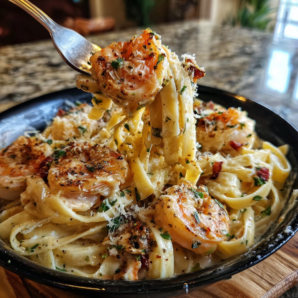 Tagliatelle mit Garnelen und Prosecco