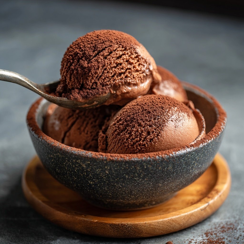 Schokoladen Eis Mit Kakao