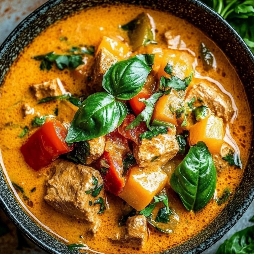 Kürbiscurry mit Hähnchen
